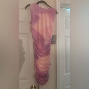 NWT Bodycon Sleeveless Pastel Tie Dye Dress. Fits as Med